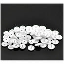 200 Sets T3 Plastic Snap Buttons Fasteners 9x3mm 9x4mm 10x5mm White