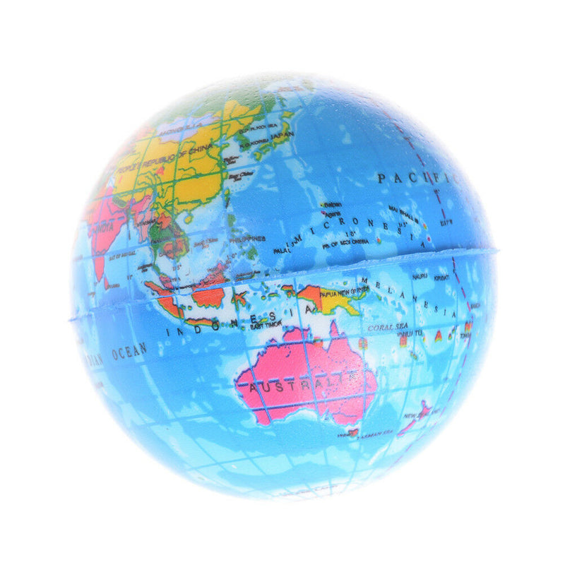 10cm Stress Relief World Map Foam Ball Atlas Globe Palm Ball Planet Earth BalME