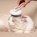 Puppy Cat Remover Grooming Tool Massage Comb Round Hair Brush (Hollow Pink) A