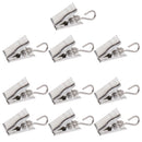 10Pcs Door Curtain Clips With Hook Heavy Duty Hook Clip Curtain Carrier 30mm