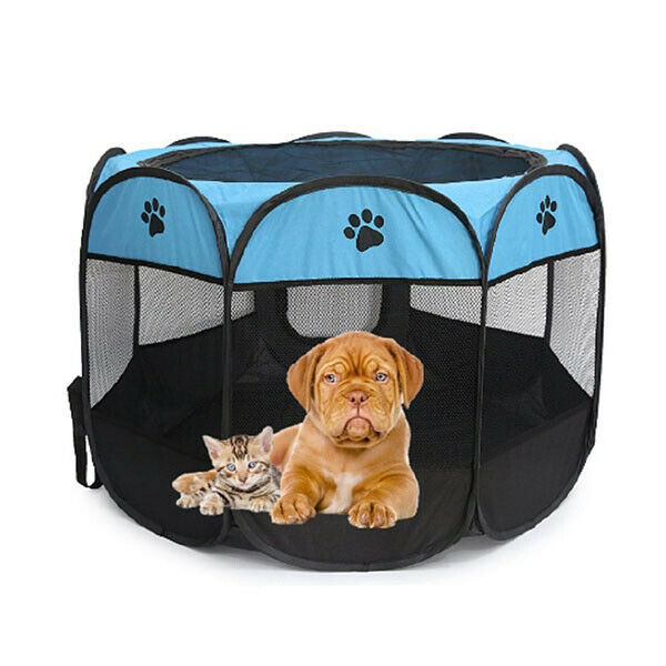 Portable Folding Pet tent Dog House Cage Dog Cat Tent Playpen Puppy Kennel  W8Z1
