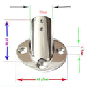 7/8inch Boat Hand Rail Fitting 30 Degree Round Base 316 Stainless Steel