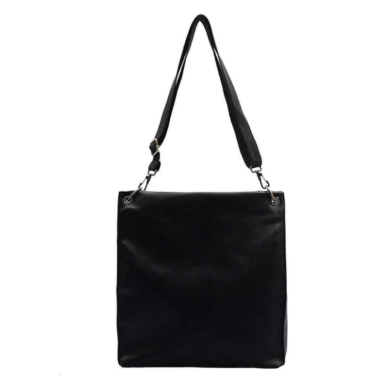 Large Capacity Messenger Bag Women Leather Classic Shoulder Handbag Retro Purse
