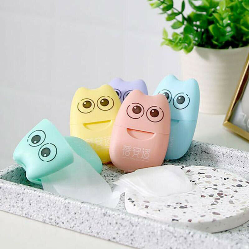 20pcs/set Disposable Paper Soap Travel Portable Hand Washing Box SY Ew