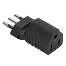 250V 10A Three Round Pin Extension Plug Embedded Plug Male to 5-15R Female
