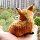 Brown Simulation Polyethylene Furs Squatting Fox Toys For Home Decor Kids Gift