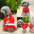 Pet Dog Christmas Costume Santa Claus Hoodie Coat Winter Warm Clothes (M)