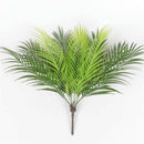 9 Heads Artificial Fern Bouquet Palm Leaves Green Plastic Plants Home Decor new.
