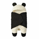 Baby Blanket Wearable Panda Swaddle Blanket Wool Lamb Wrap Hug Sleeping Bag