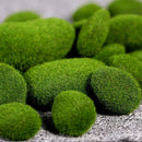 20 Pieces 2 Sizes Artificial Moss Rocks Decorative Faux Green Moss Covered