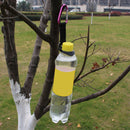 Hiking Water Bottle Holder Hook Belt Clip Aluminum Silicone Carabiner Key R TE