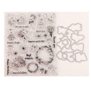 Bear Flower Seal Stamp Cutting Dies Stencil Set DIY Scrapbooking Embossing