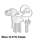 DIY Craft Paper Card Making Metal Cutting Dies Christmas Elk Embossing Stencil