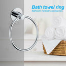 Bathroom Stainless Steel Round Wall Mounted Towel Ring Holder Hanger Rack A