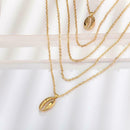 Simple Shell Pendant Clavicle Chain Women Multilayer Necklace Jewelry Gift