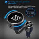 Bluetooth 4.2 Hands-free Car Kit LCD FM Transmitter USB Charger MP3 Player