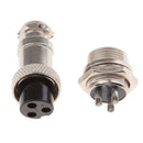 GX16 3 Pins Metal Waterproof Aviation Connector Plug & Socket
