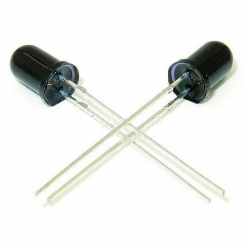 10pcs Receiver F5 5mm 940nm IR Infrared Diode Round Tube Black LED Lamps