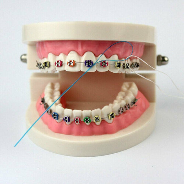 105X For Braces Bridges Implants Dental Floss Threaders Simple Loop With Case!!