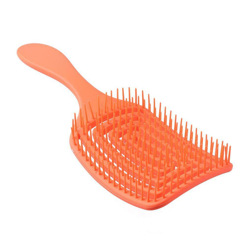 Hollow Hair Brush Scalp Massage Comb Hairdress Styling Hairbrush (Orange) A