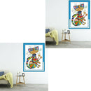2pcs Cross Stitch kit HD Printed Colorful Cat 11CT 14CT Patterns Embroidery