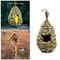 Hanging Bird House Natural Fiber Finch Bird Nest Hut Outdoor Cage