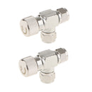 2 Pcs 2 Way Aquarium Plants Tank Dual Head CO2 Tube  Valve