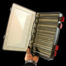 Fishing Double-side Bait Box PP 18.5x27.5x5cm 14 space Plastic Storage Box