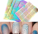 12 Tips/Sheet Nail Art Manicure Stencil Stickers Nails Stamping Vinyl Decals Kit