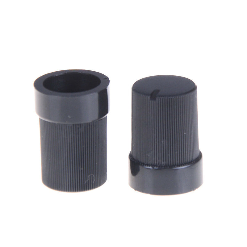 10 Pcs Black Plastic Potentiometer Rotary Control Knobs Caps for 6mm Dia Shaf Nw