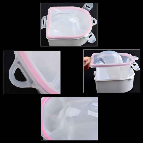 Finger Nail Manicure Soak Bowl Art Tips Soaker Treatment Remover Spa Wash Tool