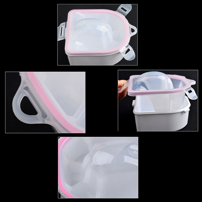 Finger Nail Manicure Soak Bowl Art Tips Soaker Treatment Remover Spa Wash Tool