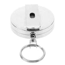 Heavy Duty Metal Chain Retractable Pull Key Ring Belt Clip Steel Id Card Ho  Gw