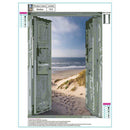 Seaside Doors 5D DIY Round Diamond Painting Embroidery Cross Stitch Mosaic