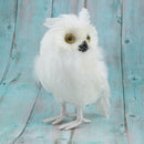 2Pcs Mini Artificial Owl, Furry Realistic Imitation Taxidermy Home Garden Desk