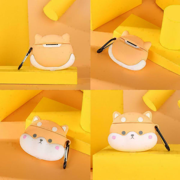 For AirPods Pro 3 Silicone Protective Cover Case Cute Dog Keychain U4P6 A3O7