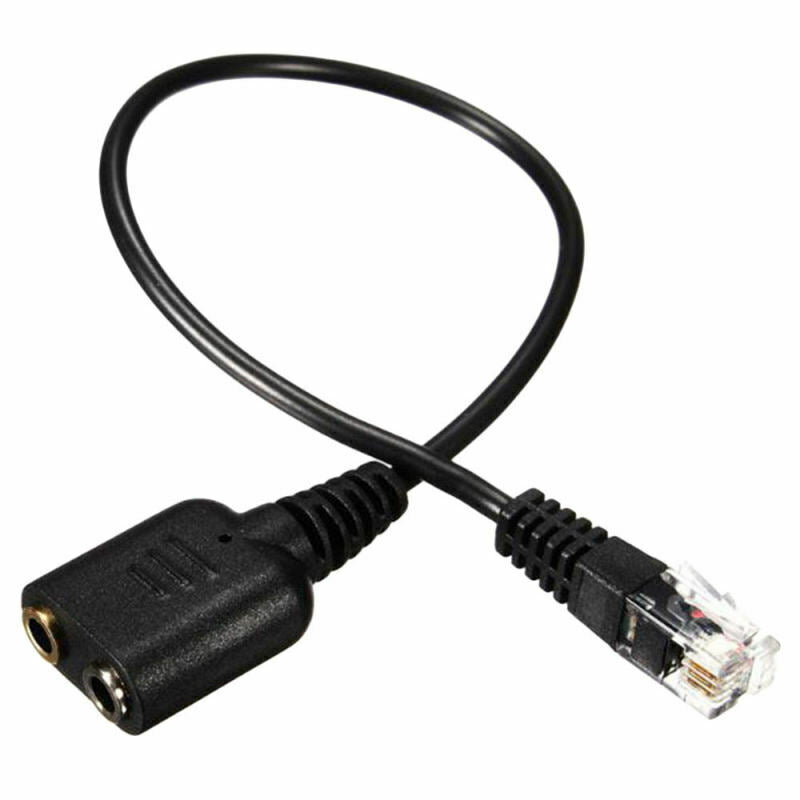 RJ11 to 3.5mm Female Headset/Headphone Adapter Cable Stereo Converter Hot