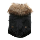 Pet Cat Dog Warm Clothes Winter Coat Dog Cat Pet Jacket Costume Black M