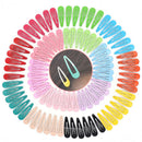 100Pcs Cute Snap Hair Clips Lot No Slip Barrettes For Baby Kids Girls Multicolor