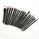 20pcs Eye Brushes Set Eyeshadow Foundation Brush Makeup Tools (Black)