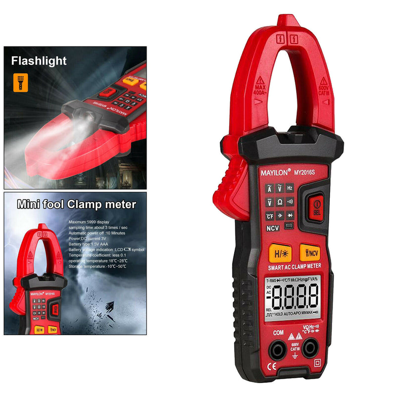 Digital Multimeter DC AC Ohm Volt Amp Test Meter Auto Range Electric Tester