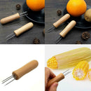4 pcs Stainless Steel Corn On The Cob Skewers BBQ ngs Sweetcorn Holder Fork C5I5