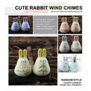 5X(Exquisite hand-made ceramic wind chimes jewelry cute rabbit wind bell BeJ1I2)