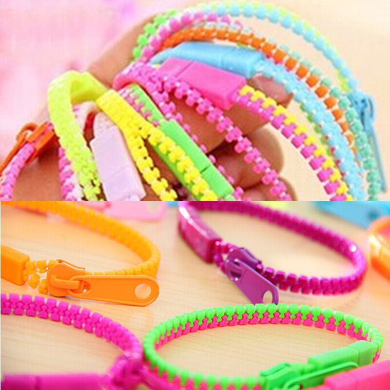 Two Colors Zipper Bracelet Fidget ducts Kids Sensory Stress Relie Toys Fun