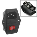 Multi-function 3 Pin IEC320 C14 AC Inlet Male Plug Power Socket With Fuse Switch