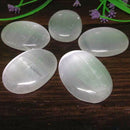 Natural Selenite Worry Stone Crystal Healing Massage Palm Thumb Stone Decoration