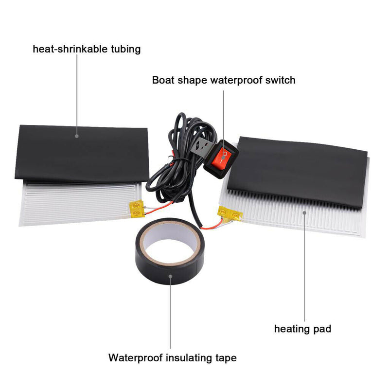 2x Motorcycle ATV Snowmobile Heated Pads Hot
