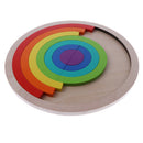 Children Early Learning 14pcs Wooden 7 Colors Rainbow Building Blocks Toys