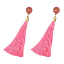 Women Long Earrings Hanging Bohemian Large Tassel Earring Ethnic Pink