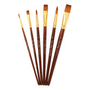 6x Artist Paint Brush Set Nylon Hair for Acrylic Oil Watercolor Art Paitning